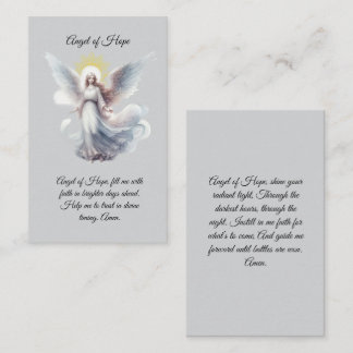 Angel of Hope Prayer Card Visitkort