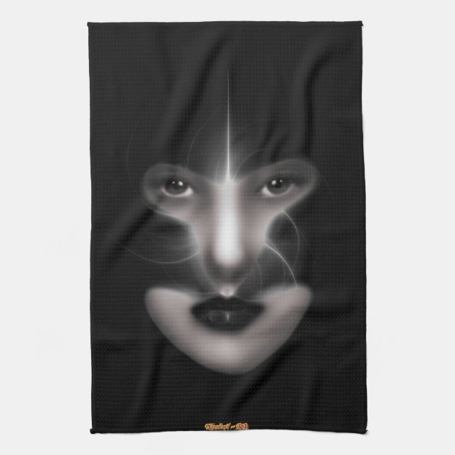 Angel Öga Fractal Art Kitchen Towel Kökshandduk (Vertikal)