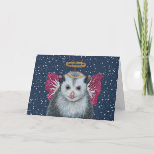 Angel Opie, opossum-helgdag-kort Kort