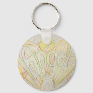 Angel Ord Art Painting Inspirationella Nyckelringa Nyckelring