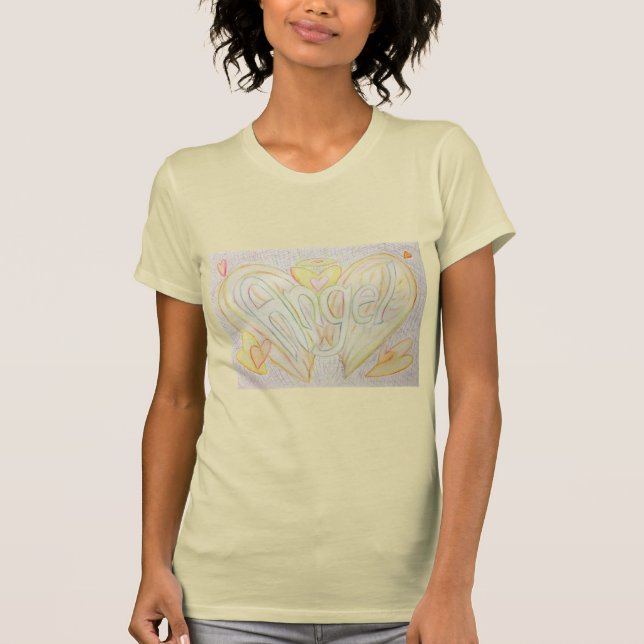 Ängel Ord Inspirerande Anpassade Konst T-shirts (Framsida)