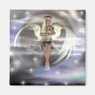 Angel på ett moln magnet