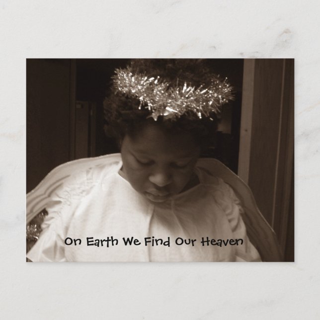 Ängel på jord vykort (Framsida)