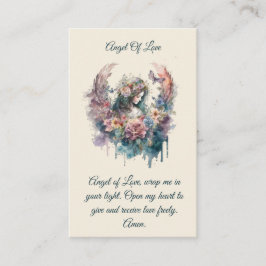 Angel på Kärlek Prayer Card Visitkort