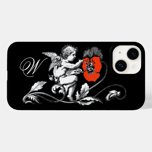 ANGEL-PAINERING AV ETT RÖTT FLÖDE,MONOGRAM,Svart (Baksida (horisontell))