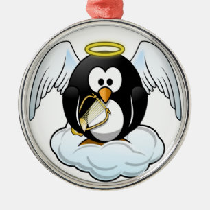 ANGEL PENGUIN JULGRANSPRYDNAD METALL