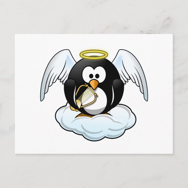 Angel Penguin på A Cloud Vykort (Framsida)