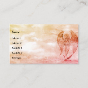 Angel, Pennkonst i Marmor Design Visitkort