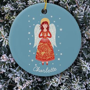 Angel Personlig Julgransprydnad Keramik