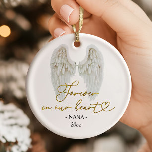 Ängel Personlig Minnesornament Julgransprydnad Keramik