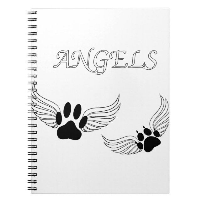 Angel Pet Tass Anteckningsbok Med Spiral (Framsidan)