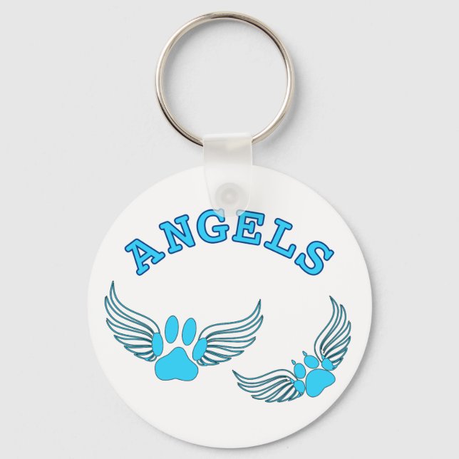 Angel Pet Tass i Blue Nyckelring (Framsida)