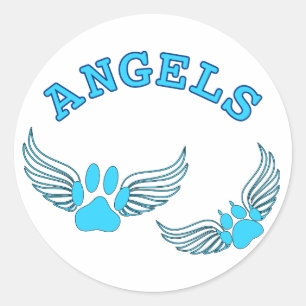 Angel Pet Tass i Blue Runt Klistermärke