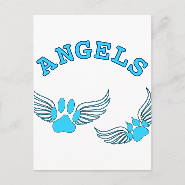 Angel Pet Tass i Blue Vykort (Framsida)