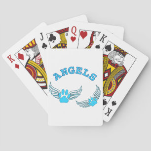 Angel Pet-Tassar i blått Casinokort