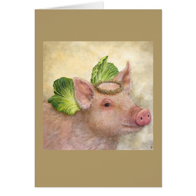 Angel Petunia Card Hälsningskort (Framsidan)