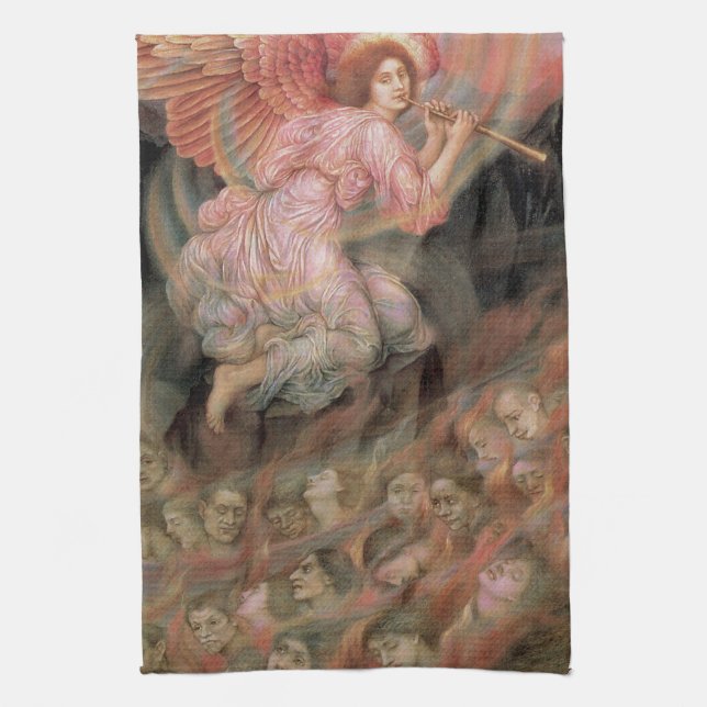 Angel Piping till själar i helvetet av Evelyn De M Kökshandduk (Vertikal)