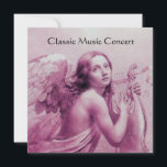 ANGEL PLAYING LYRA ÖVER NEDLÄGGNINGARNA,Monogram Inbjudningar<br><div class="desc">Elegant,  konstnärlig och klassisk vattenfärgsmålning i vit rosa lila fuchsia färg,  som vidareutvecklats från 1800-talets italienska bra art.</div>