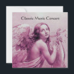 ANGEL PLAYING LYRA ÖVER NEDLÄGGNINGARNA,Monogram Inbjudningar<br><div class="desc">Elegant,  konstnärlig och klassisk vattenfärgsmålning i vit rosa lila fuchsia färg,  som vidareutvecklats från 1800-talets italienska bra art.</div>