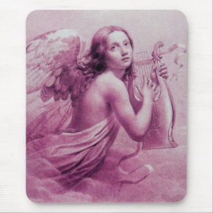 ANGEL PLAYING LYRA ÖVER NEDLÄGGNINGENS rosa Musmatta