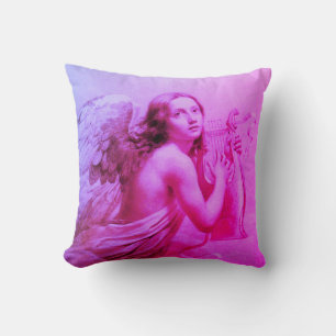 ANGEL PLAYING LYRA ÖVER Rosa Blue Kudde