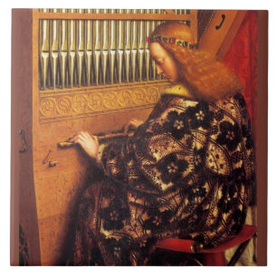 ANGEL PLAYING ORGAN, Julmusik Kakelplatta