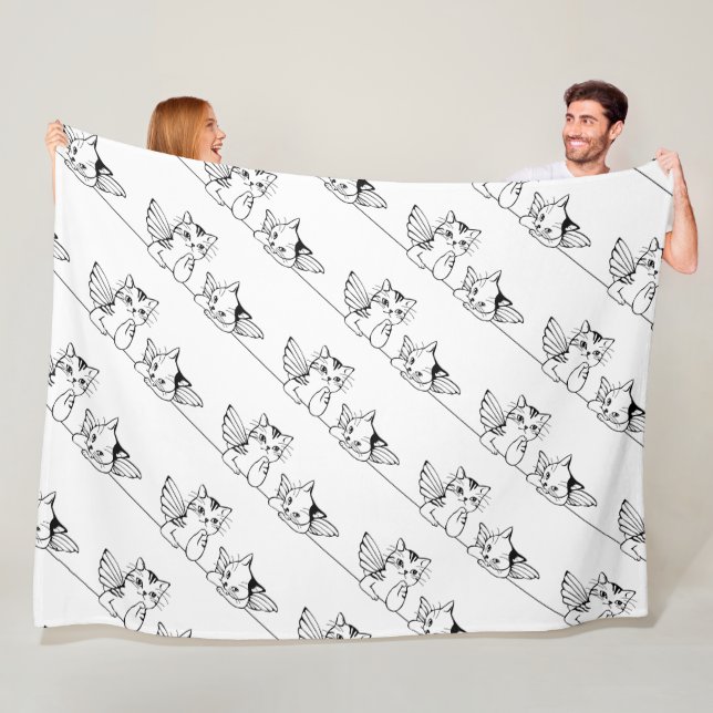 Angel Postcard Fleece Blanket (På plats)