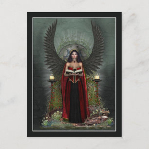 Angel Postcard - Mörk Angel Protector Vykort
