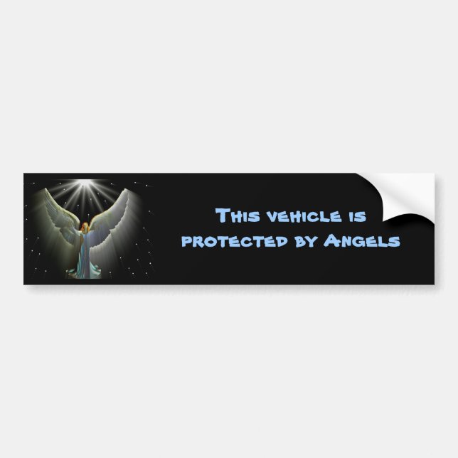 Angel Power Bumper Sticker Bildekal (Framsidan)