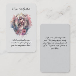 Angel Prayer för Gratitude Prayer Card Visitkort