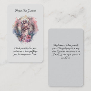 Angel Prayer för Gratitude Prayer Card Visitkort
