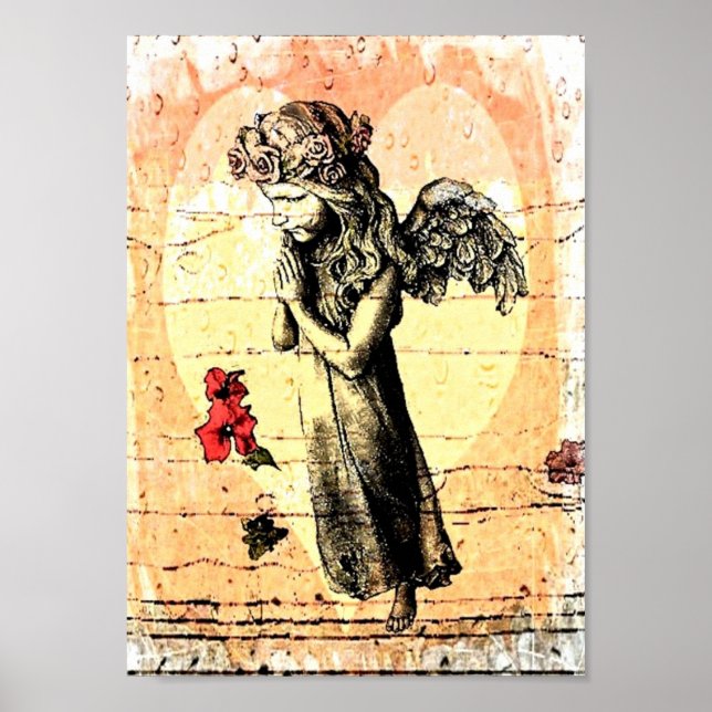 Angel Praying and Heart Poster (Framsidan)