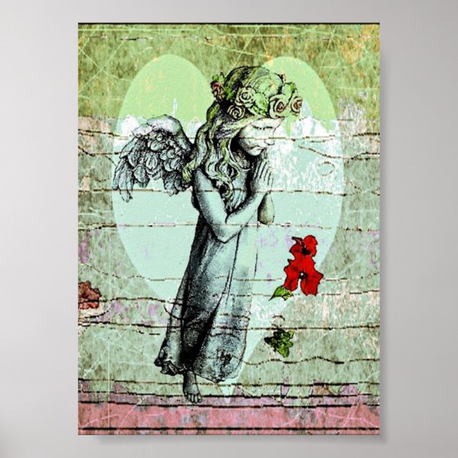 Angel Praying and Heart Poster (Framsidan)
