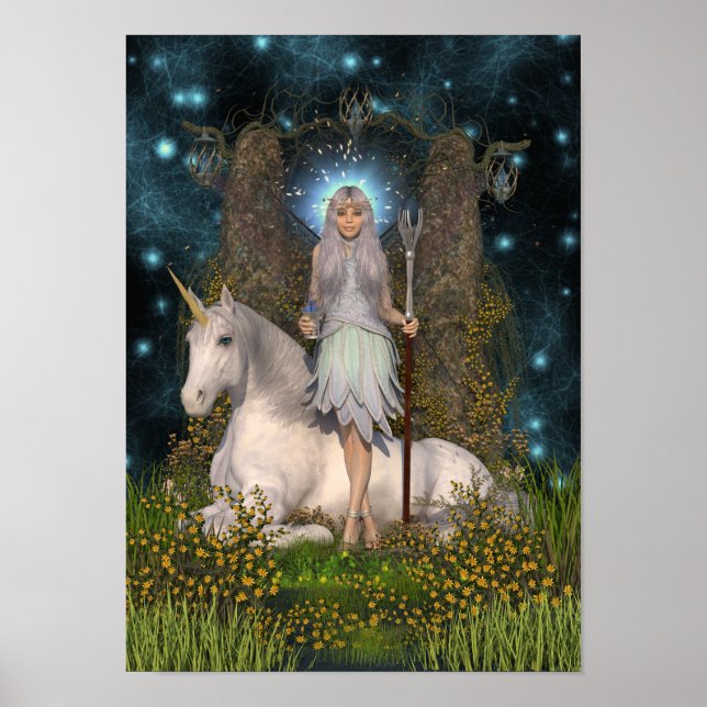 Angel Princess & Unicorn Poster (Framsidan)