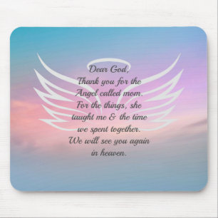 Angel Quote Prayer Mouse Pad Musmatta