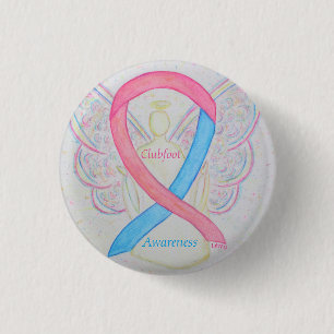 Angel Ribbon Anpassningsbar Pin Buttons från Club Knapp