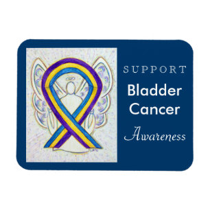 Angel Ribbon Gift Magnet (blåscancer)