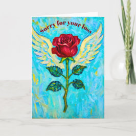 Angel Rose Sympathy card Kort