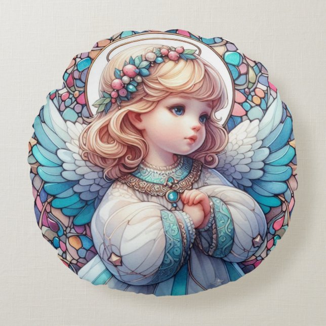 Angel Round Dekorativ kudde (Framsidan)