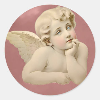 Angel Round Stickers Runt Klistermärke
