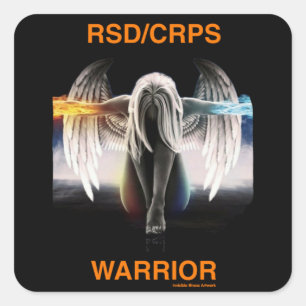 Angel...RSD/CRPS Fyrkantigt Klistermärke