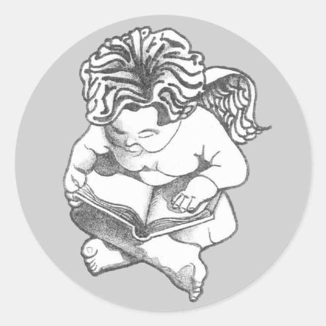 ängel runt klistermärke (Framsida)