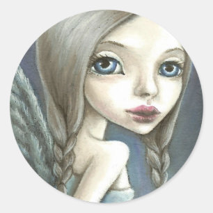 ängel runt klistermärke