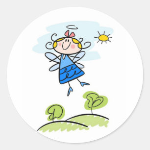 Ängel Runt Klistermärke