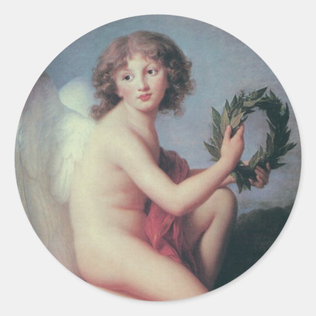 Angel Runt Klistermärke (Framsida)