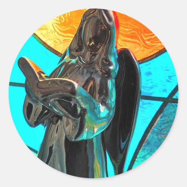 Angel sång runt klistermärke (Framsida)