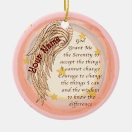 Angel Serenity Prayer Julgransprydnad Keramik