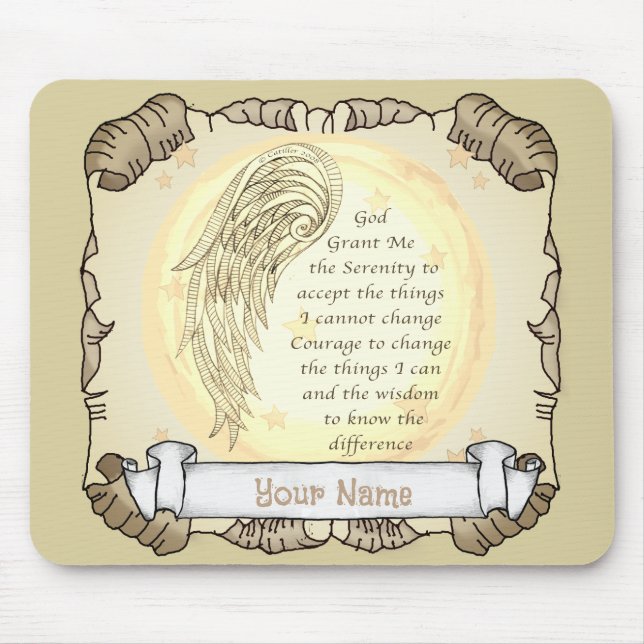 Angel Serenity Prayer Musmatta (Framsidan)