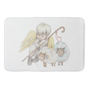Angel Shepherd med Lambs Pastoral Badrumsmatta