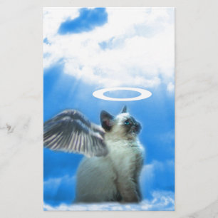 Angel Siamese Kitten Brevpapper